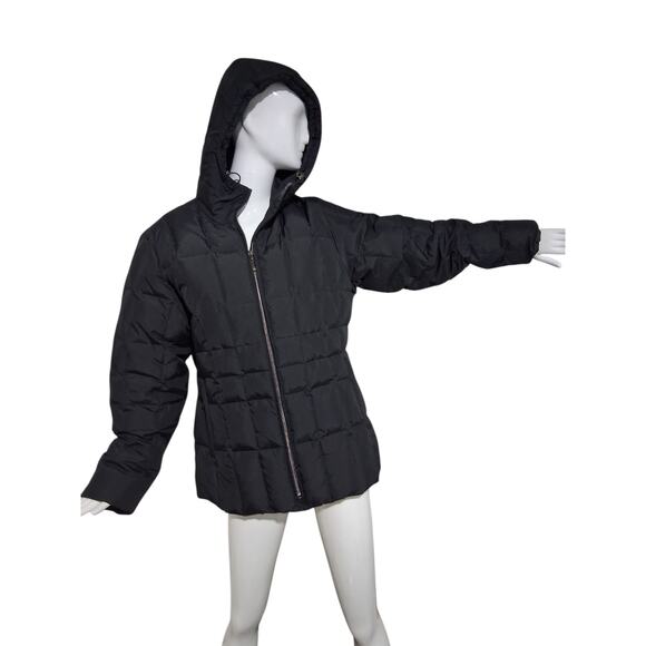 St. John's Bay Down Puffer Women's size Large Gorpcore Outwear Hooded jacket - Picture 7 of 9